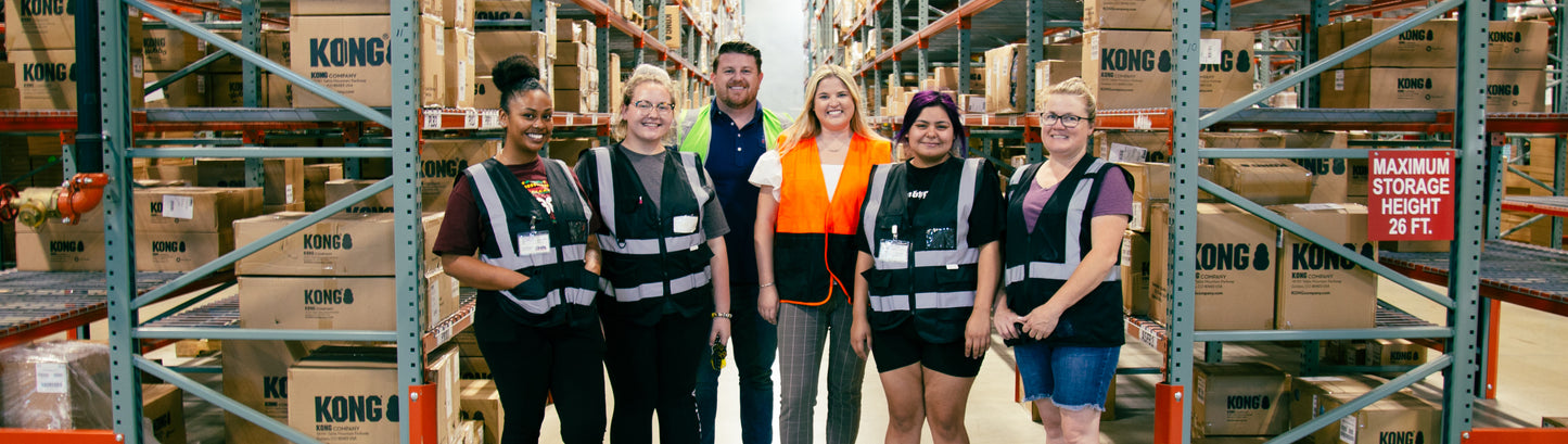 kvp warehouse team smiling