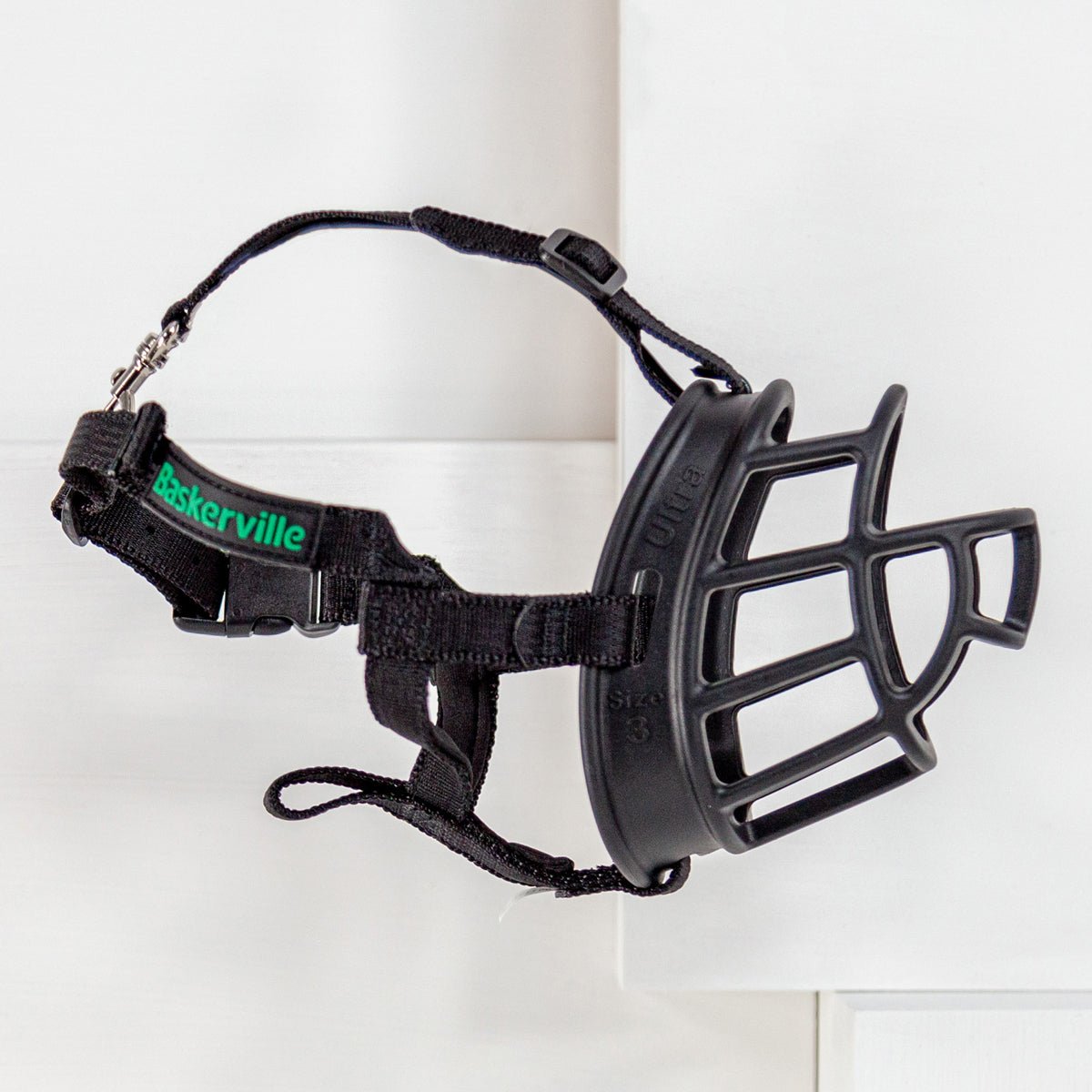 BASKERVILLE INVISA Dog Basket Muzzle, Grey, Size 4 BASKERVILLE INVISA Dog Basket Muzzle, Grey, Size 4